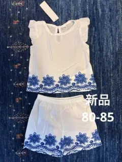 ベビー服 セットアップ 花柄 12-18M 80-85のサムネイル