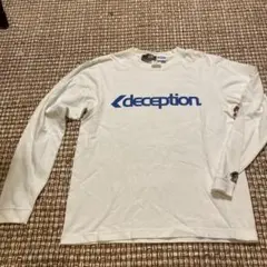 deception ロゴ入り 長袖カットソー ホワイト