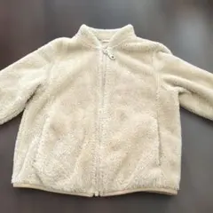 【美品！】100cm　クリーム色 フリースジャケット　ユニクロ