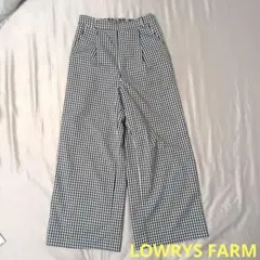 LOWRYS FARM★ギンガムチェックワイドパンツ