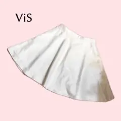 ViS ビス ふわふわ✨ やわらか素材のミニスカート ホワイト オフホワイト 春