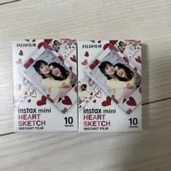 FUJIFILM instax mini HEART SKETCH 10枚*2箱