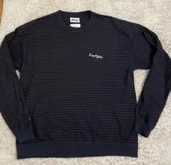 19SO Love you sweat ロンt ボーダー　ブラック　ラブユー