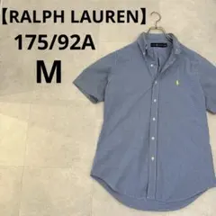 RALPH LAUREN ギンガムチェックシャツ 半袖 M ポニー刺繍