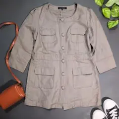 【ロートレアモン】ノーカラージャケット (2) カーキ アウター 上着 アウター