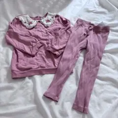 H&M セットアップ　ピンク　花　1歳半〜2歳
