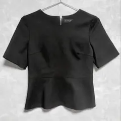 美品✨ノーリーズソフィ ペプラム半袖カットソー トップス ブラック 38のサムネイル