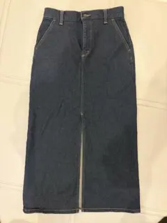 【GU】裏フリースデニムスカート　Mサイズ　NAVY