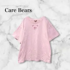 ケアベア　半袖Ｔシャツ　刺繍　ピンク　Ｍ　ワンポイント　シンプルのサムネイル