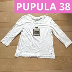 ププラシャンパンゴールド香水瓶　五部袖Tシャツ　オフ白　38 オフホワイトのサムネイル