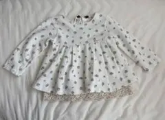 petit main 花柄トップス 100