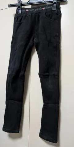 黒スキニーパンツ 刺繍ポケット付き