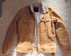 ボアライニング付きブラウンデニムジャケット