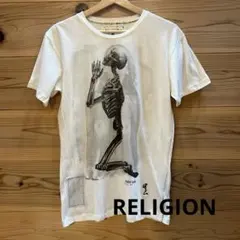 【新品未着用】RELIGION プリント半袖Tシャツ メンズ スカル Mサイズ④のサムネイル