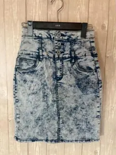 【9780】デニムタイトスカート 　ハイウエスト　M