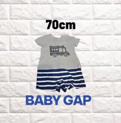 BABY GAP 車プリントロンパース 70cm