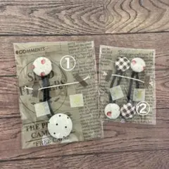 くるみボタンヘアゴムセット