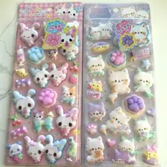 もっちもちシール　キャンディツインズ　ナイトミャウ　にくきゅう　肉球シール