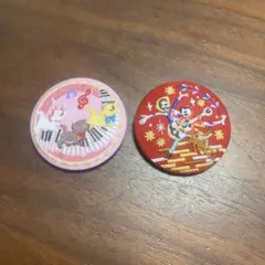 ディズニー 刺繍缶バッジ おしゃれキャット　リメンバー・ミー 2個セット