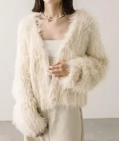 mysticシャギーVカーディガン