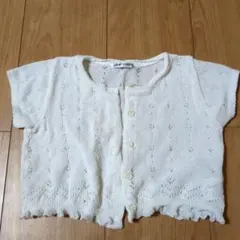 bebe ホワイト レース編み カーディガン
