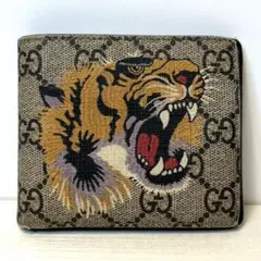 GUCCI タイガー GGスプリーム 二つ折り財布