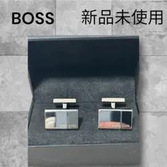 BOSS シルバー カフリンクス 新品未使用　ビジネス　メンズ　箱付き