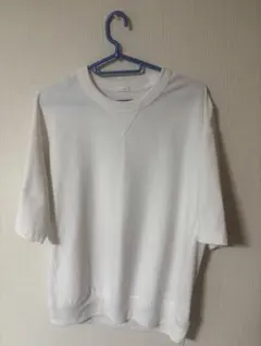GU ホワイト ガゼット付き 半袖スウェットTシャツ