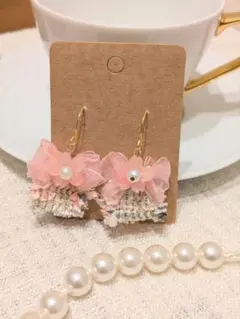 ハンドメイド*桜*ピアス