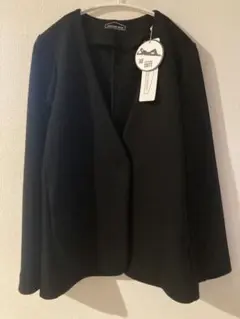 AOKI レディース　S エアージャージノーカラージャケット　パジャマスーツ 黒