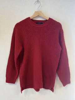 RAGEBLUE ワッフル編みセーター M レッド