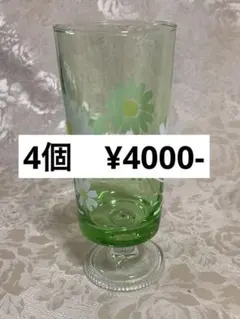 昭和レトロ　アデリア　グラス　現在4個あり　6個中5個未使用1個数回使用