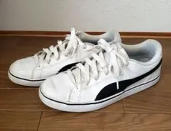 PUMA スニーカー ホワイト ブラック 25.5cm