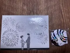 鬼滅の刃 猗窩座 狛治 恋雪 メモリアルイラストカード5枚セット&缶バッジセット
