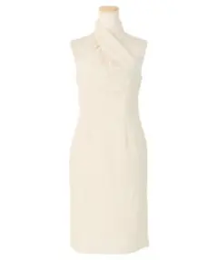 AMBIENT クロス ホルターネック タイトドレス アイボリー