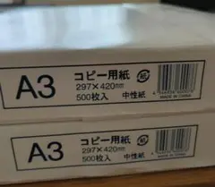 a3コピー用紙　500枚入り　x2冊　計1000枚のサムネイル