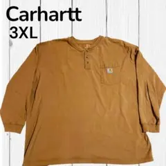 な*様 Carhartt ポケット付き長袖Tシャツ ヘンリーネック オーバーサイ