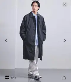 ダントツ撥水 ウィンドウマック ナイロン タフタ バルカラーコート　ネイビー