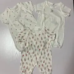 3枚セット　新品☆プティマイン　ロンパース　インナー　肌着　50〜70 女の子のサムネイル