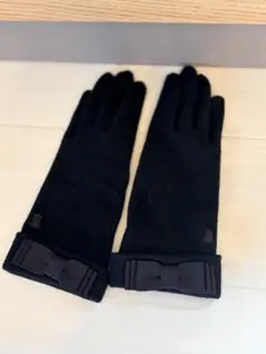 LANVIN en Bleu リボン付き グローブ 手袋のサムネイル
