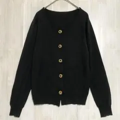 hvc femme クルーネック カーディガン　黒　薄手　M