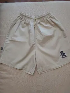 Wilson ベージュハーフパンツ クマ刺繍