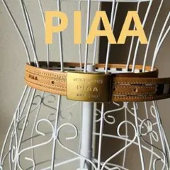 PIAAピア希少プリントレザーベルト　イタリア製　ゴールドバックル　車