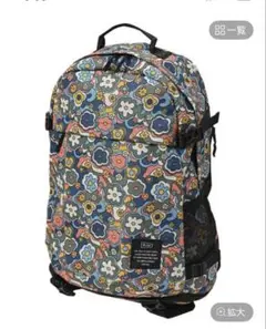 美品: KiU 600D バックパック ハッピーフラワー523(81) リュック