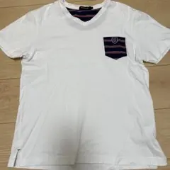 BLACK LABEL ホワイト Vネック Tシャツ