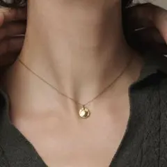 CENE ゴールドCN241067 ムーンコインスライドネックレス