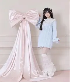 Honey Cinnamon配色ヨークコットンレースニットワンピース - メルカリ