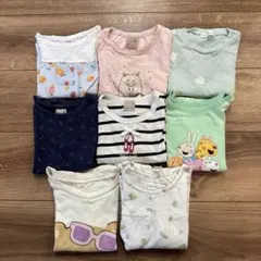 保育園 女の子 90 トップス 半袖 Tシャツ 8着セット まとめ売り フリル