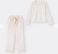 GU マシュマロフィールラウンジ セット ウエストリボン ホワイト ルームウェア