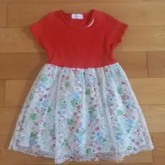 WILL MERY 110 半袖ワンピース 赤/白